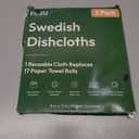 FEBU Swedish Dishcloths for Kitchen | 5 Pack Italian Summer Reusable Paper Towels Washable | Swedish Dish Towels | Non-Scratch Cellulose Sponge Cloths | No Odor, Biodegradable Cleaning Cloths