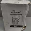 Lamosi 120 Pack 8 oz Disposable Coffee Cups, Insulated Corrugated Paper Cups, Kraft Ripple Wall Cups for Hot Beverage or Cold Drinks Office/Home/Party/Travel/Cafe (Navy)