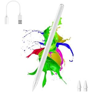 Stylus Pen for iPad 2018-2021 Luntak Active ipad Pencil with Palm Rejection and Tilt for iPad 6/7/8/9,iPad Pro 11/12.9,iPad Mini 5/6,iPad Air 3/4/5-Sliver