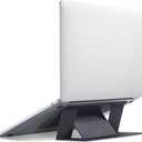MOFT Laptop Stand for Desk, Adhesive MacBook Computer Stand with 2 Adjustable Viewing Angles, Foldable and Portable Laptop Riser Compatible with 11"-16" Laptops, Black(Adhesive Version)