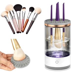 Electric Makeup Brush Cleaner - Portable Compact Design for Travel Home Use - Professional Makeup Brush Cleaning Machine - Automatic Makeup Brush Cleaner