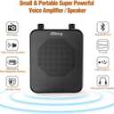Portable Voice Amplifier, 30W 2800mAh Bluetooth Rechargeable Personal Voice Amplifier with Microphone Headset, Pa Systems Speaker for Multiple Locations Classroom, Meetings and Outdoors