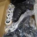 Inline Skates PRO for Adult Women - ABEC-9 Bearing with Breathable Lining for Male Female, Optional Brake, Size W 6-9, Black