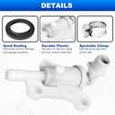 AUTOBABA 34100 RV Toilet Water Assembly Valves Kit with Hose Clamp Compatible with Thetford Aqua-Magic Style Lite & Style Lite Plus RV Camper Toilets Parts Toilet Water Valve Kit