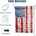 Patriotic Flower American Garden Flag Spring Summer Yard Decor 4th of July Memorial Independence Day Decorations Red White Blue Poppy Banner for Outside 28x40 Double Sided