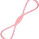 Figure 8 Resistance Band, 25LB Silicone Exercise Band with Non-Slip Handles for Women, Portable Stretch Band for Home Fitness Yoga Shoulder Back Training