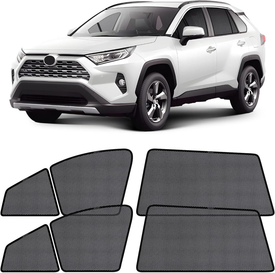 ZATOOTO Car Window Shades for Toyota RAV4 2019-2024, Car Window Cover Baby Sun Shades Sun Blocker Car Side Window Screens for Camping| UV Protection, Privacy, Ventilation, and Bug-Free Design