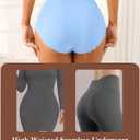 ASIMOON High Waisted Seamless Underwear for Women Soft Stretch No Show Panties Full Coverage Ladies Briefs Multi Pack (M)