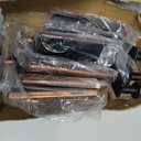 Landhoow 6 Pcs Christmas Stocking Holders Mantel Hangers Heavy Duty Xmas Hooks for Mantle Wrought Iron Stocking Holder with Protective Pad for Fireplace Home Shelf (Vintage Bronze)