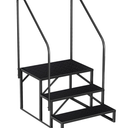 RV Steps with Handrail for Both Sides, 3 Step Stool with Handle for Elderly w/Wide Platform & Anti-Slip Mats, Portable Stairs for Hot Tub/Camper/Mobile Home/Porch/SPA Pool/Pet Stairs