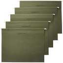 Amazon Basics Hanging File Folders with Adjustable Tabs, Sturdy Expandable Document Organizer, Letter Size 8.5x11 inch, Green, 25-Pack