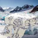 ZonLi Cooling Blanket for Hot Sleepers, 90"x90" Queen Size Lightweight Cool Touch Breathable Summer Blanket for Night Sweats, All-Season Cold Blankets, Coastal Blue