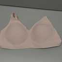 As Fairy Women's Soft Comfortable No Underwire Bras V Neck Seamless Push Up Bralettes Full Coverage T-shirt Brassiere (38C, Pink)