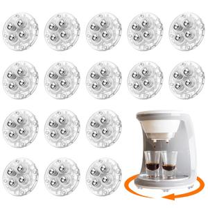 Honoson 16 Pcs Self Adhesive Caster Wheels Appliance Rollers Appliance Sliders for Kitchen 360 Swivel Universal Wheel Mini Small Kitchen (Clear with 4 Steel Ball Style)