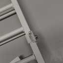 Babelio 26-43" No Bottom Bar Baby Gate for Babies, Elders and Pets, 2-in-1 Hardware Mount Dog Gate for The House, Stairs and Doorways, with Large Walk Thru Door, White