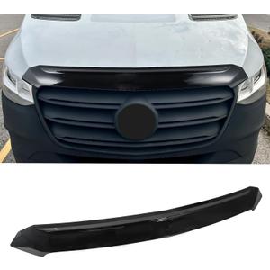 Hood Bug Deflector for Mercedes Benz Sprinter 1500 2500 3500 W907 2019-2025 Glossy Black Hood Deflector Guard ABS Bug Shield