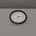 Bernhard Products Black Wall Clock Silent Non Ticking 10 Inch Quality Quartz Battery Operated Round Easy to Read Home/Office/Kitchen/Classroom/School Clock Sweep Movement