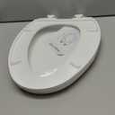 WSSROGY Toilet seat Elongated with Slow Close Hinges, Four Bumpers Never Loosen and Easily Remove, Two Sets of Parts, Plastic, White