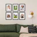 upsimples 9x12 Picture Frame, Display Pictures 6x8 with Mat or 9x12 Without, Wall Hanging Photo Frames, Black, 1 Pack