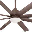 MINKA-AIRE F888L-ORB Slipstream 65 Inch Outdoor Ceiling Fan with Dimmable LED Light and DC Motor in Oil Rubbed Bronze Finish