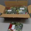 8 Pack 12 Inch Mini Christmas Wreath Small Christmas Kitchen Cabinet Wreaths with Red Bow Eucalyptus Leaves Flowering Boxwood Branches Red Berry Xmas Wreaths for Windows Door Wall Stairs Home Decor