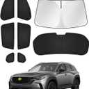 Canvcle Sunshades for Mazda CX-50 2023-2025 2026 CX50 Accessories Windshield Sun Shade Side Rear Window Shade Cover Sun Visor Shield Privacy Protection for Camping Keep Vehicle Cool Black 8PCS