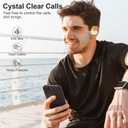 YMOO Open Ear Wireless Bluetooth 5.2 Headphone for Running, IPX4 Water/Sweatproof Headsets,10H Playtime, Low Latency, HiFi Air Conduction Earbuds with Dual-mic for Workout (Green)