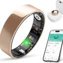 Smart Ring Health Tracker, Sleep/Exercise Monitoring, iOS /Android Compatible, IP68 Water Resistance, No Subscription Required, 5-Day Battery Life, Suitable for Both Women and Men (Rose Gold, 9)