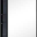 20x30'' Black Recessed and Surface Mount Bathroom Medicine Cabinet with Mirror Matt Black Metal Framed Rounded Rectangle Medicine Cabinet