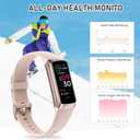Fitness Tracker with 24/7Heart Rate, Blood Pressure, Sleep Tracking, Calorie, Activity Tracker with 1.1" AMOLED Color Screen, Waterproof Step Tracker for Android iPhones Women Men