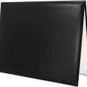 GraduatePro 11"x14" Black Diploma Cover for Graduation Certificate Holder with White Satin Corner (Black/White Corner)
