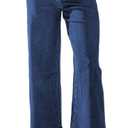 Sidefeel Women's Wide Leg Jeans High Waisted Zimbaplatinum Stretchy Straight Leg Jeans Buttoned Loose Denim Pants with Pocket (10)