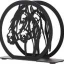 2 x Cabilock Wrought Iron Napkin Holder with Horse Design Rustic Paper Towel Stand for Kitchen Dining Table and Coffee Shop Tissue Organizer