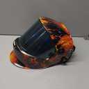 MDOLDES Large Angle True Color Solar Automatic dimming Welding Helmet, 4 arc sensors with Wide Shading Range of 4/5/9-13, Welding mask Suitable for TIG MIG ARC Welding mas (flame)