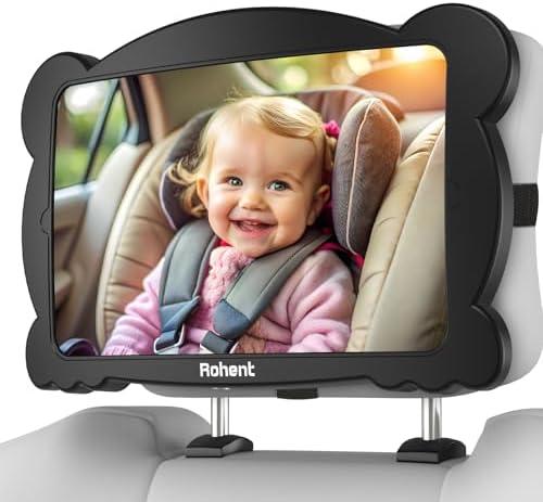 Baby Car Mirror for Rear-Facing Car Seat - Shatterproof, 360° Adjustable, Wide Angle, Clear View, Easy Installation, Safe Acrylic - Ideal for New Parents & Baby Safety Baby Car Mirror for Rear-Facing Car Seat - Shatterproof, 360° Adjustable, Wide Angle, Clear View, Easy Installation, Safe Acrylic - Ideal for New Parents & Baby Safety