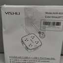 6 Ft Surge Protector Power Strip - 8 Widely Outlets with 4 USB Ports, 3 Side Outlet Extender with 6 Feet Extension Cord, Flat Plug, Wall Mount, Desk USB Charging Station, ETL, White