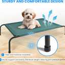 Simple Deluxe Cooling Elevated Dog Bed, Raised Portable Dog Cots Beds No-Slip Feet Durable Portable Indoor & Outdoor Pet Hammock Bed, 42x25.5x8 Inch, Green
