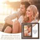 HELORAY 25th Wedding Anniversary Picture Frame Gifts for Couple Unique 25 Silver Anniversary Presents 25 Year Anniversary Decorations Gifts for Husband Wife Friends Parents Her Him