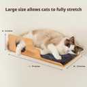 Cat Wall Shelves, Creative Design Cat Shelf with Peephole, 19 x 10 inch Cats Wall Furniture with Comfortable Pad, Cats Perch for Sleeping, Playing, and Scratching.