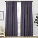 NICETOWN Blackout Curtain Panels Window Draperies - (Greyish Purple Color) 62x84 inch, 2 Pieces, Privacy Blackout Cloth Fabric, Living Bedroom Room Divider/Sliding Patio Decor Window Curtains