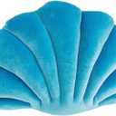 Shell Pillow Accent Decorative Throw Pillows Seashell Shaped Soft Pillow Cushions Push Home Decor Pillows for Living Room Bedroom Couch Sofa(Blue,13 X 10 Inches)