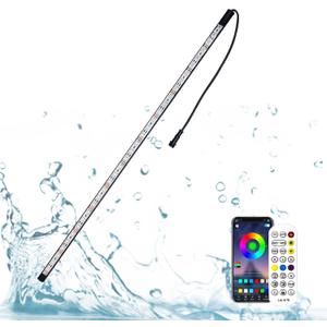 Pond Lights 90CM APP Control LED Strip Color Changing Garden Show Lights for Pond Spillway Waterfall Waterproof IP68 Lighting Bar for Home Decor Pool Fountain Landscape Lighting, Aquarium