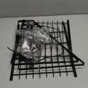 Wall Mounted Pot Rack, 23.8 Inch Pot and Pan Organizer with 2 Tier Hanging Rails, 12 S-Hooks, Metal Pot Rack for Kitchen Cookware Organizer, Space Saving, for Kitchen Utensils, Black PR01BK