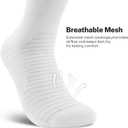 PAPLUS Athletic Crew Compression Socks (6 Pairs) for Men & Women, Running Socks With Arch Support (White, XL)
