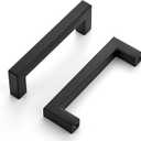 Home Expert 30 Pack 4 Inch Black Cabinet Pulls Kitchen Cabinet Handles Black Drawer Pulls Cabinet Door Pulls Stainless Steel Sqaure Drawer Handles Black Modern Cabinet Handles