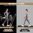 Goplus 2 in 1 Folding Treadmill, 2.25HP Under Desk Electric Superfit Treadmill, Installation-Free with APP Control, Remote Control, Bluetooth Speaker, LED Display, Walking for Home