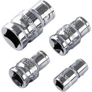 MAXPOWER Hex Bit Holder Socket Set - 1/4" DR to 1/4" & 3/8" DR to 5/16", Quick Change Square Drive Bit Holder Socket Adapters - 4-Piece