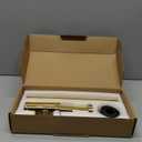 RANDOM Titanium Gold Polished Brass Contemporary Round Bottle P Trap 1 1/4,Basin Sink Waste Drain P Trap Kit.