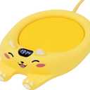 PUSEE Mug Warmer,Coffee Warmer for Desk Candle Warmer Auto Shut Off,Coffee Cup Warmer with 3 Temp Settings,Electric Beverage Warmer Plate for Coffee,Tea,Water Milk and Cocoa(Not Include Cup)