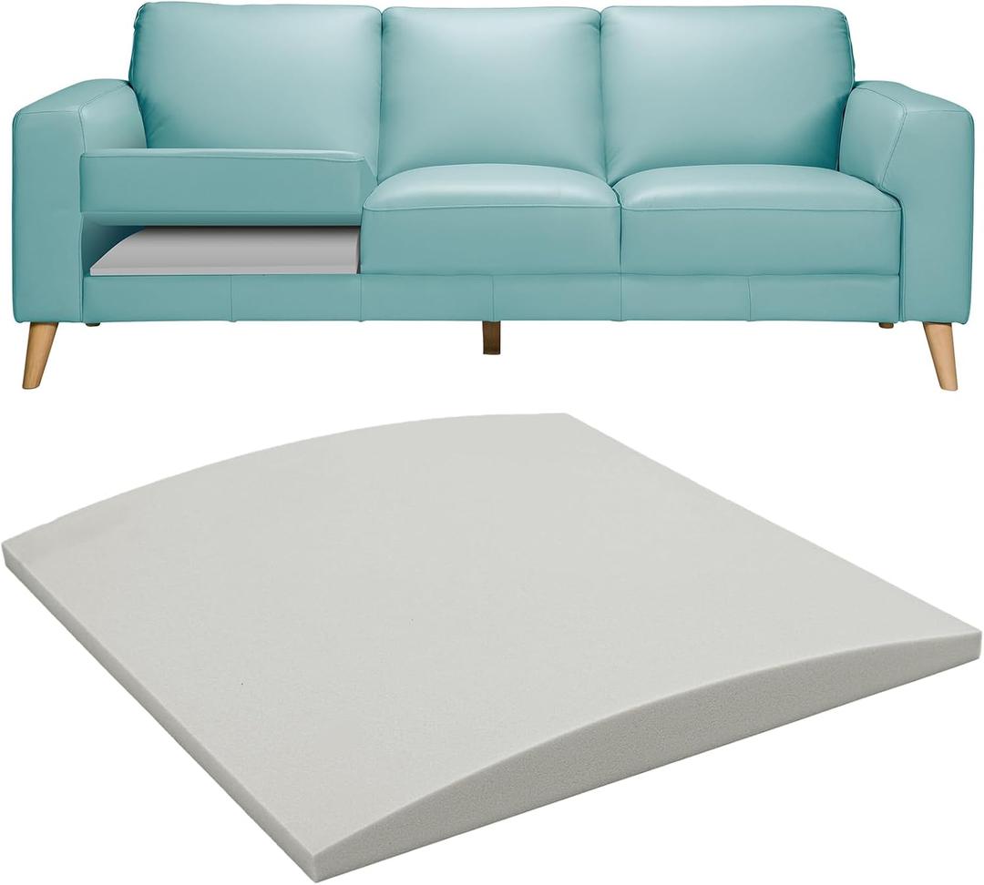 RA RUNNING ALIEN Couch Cushion Support for Sagging Seat 20"X 20"Insert Pads Supports Cushion Under Sag Repair, Curved High Density Foam Cushion Replacement for Sectional Loveseat Chair,Gray Set of 1